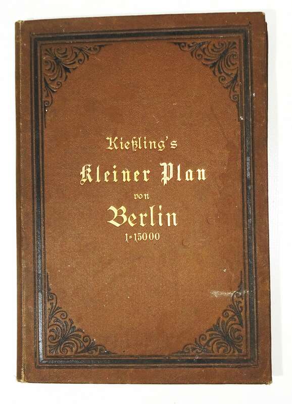 Kiesslings Neuer Plan von Berlin um 1900 Stadtplan Leinen 