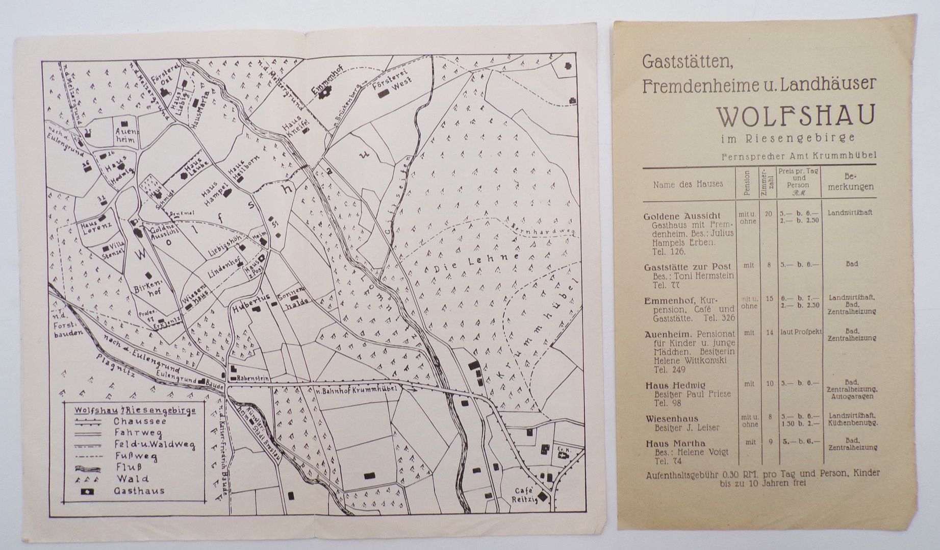 Prospekt Wolfshau im Riesengebirge um 1930 Schlesien