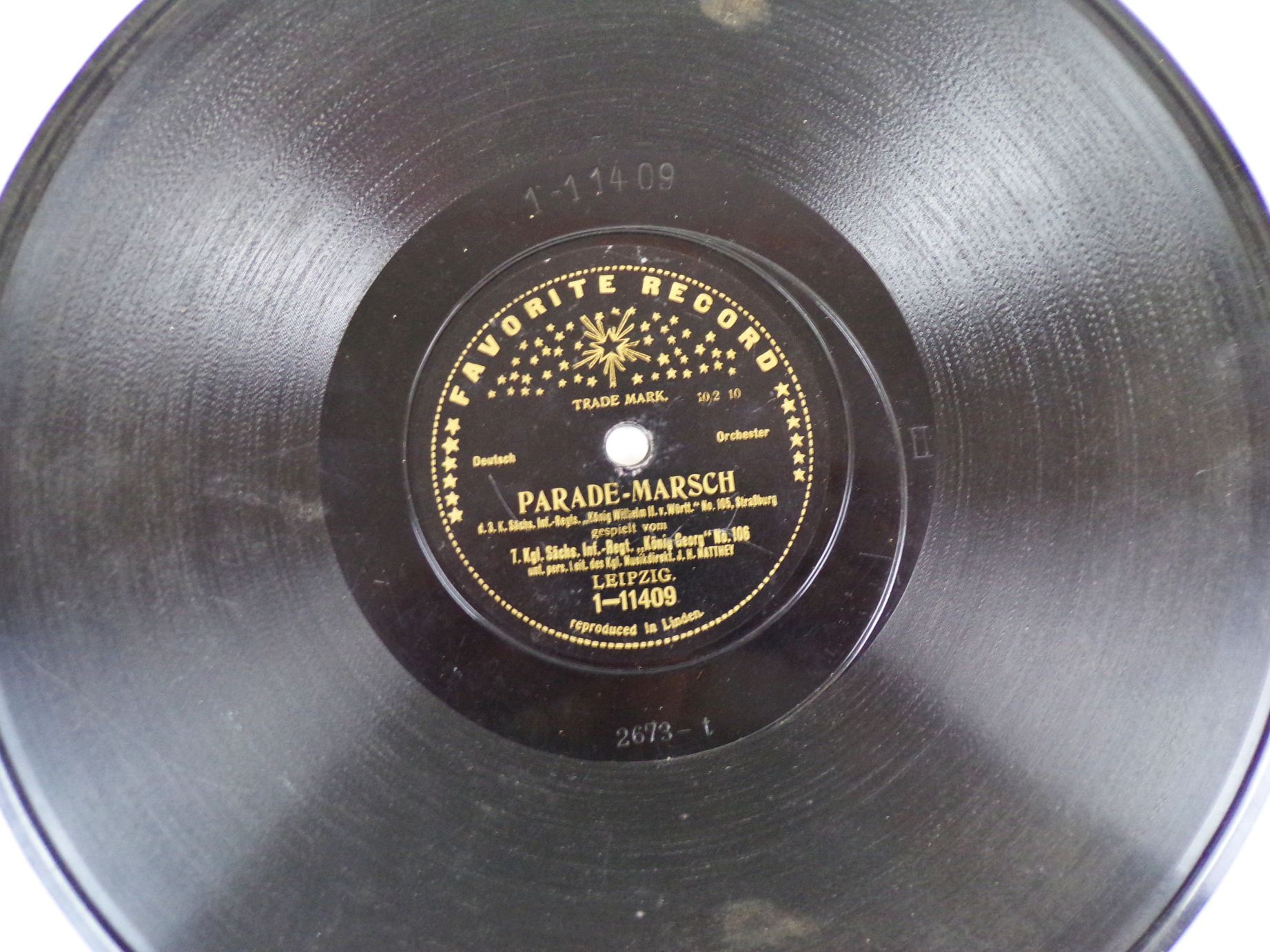 Schellack Parade Marsch 3 Sächsisches IR No 105 und 106 Schellack Parade Marsch 3 Sächsisches IR No 105 und 106