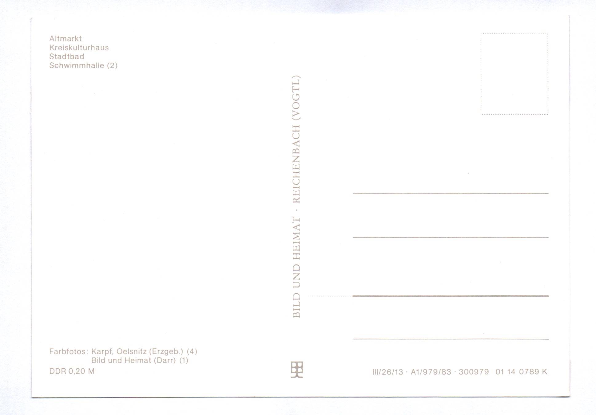 Ak Hohenstein Ernstthal 1983 Altmarkt Stadtbad Kreiskulturhaus Ak Hohenstein Ernstthal 1983 Altmarkt Stadtbad Kreiskulturhaus