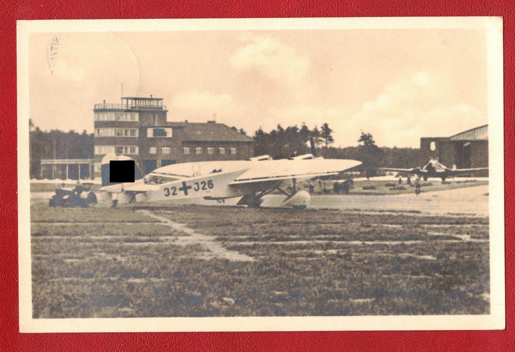 Ak Fliegerhorst Finsterwalde 1943 Feldpost Flugzeug 
