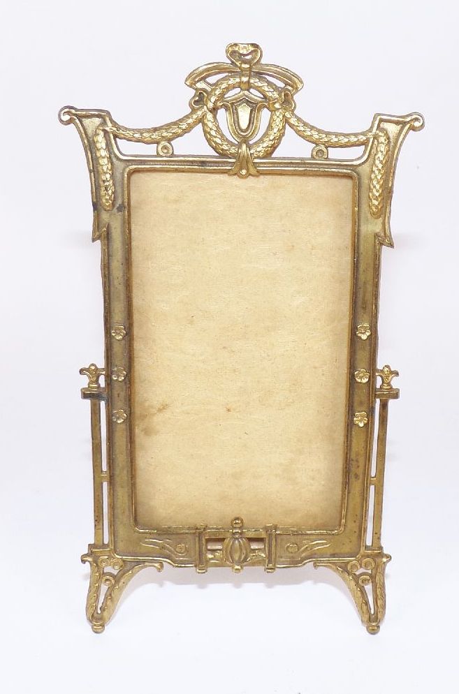 Alter Jugendstil Bilderrahmen Stehbilderrahmen um 1900 Metall Alter Jugendstil Bilderrahmen Stehbilderrahmen um 1900 Metall