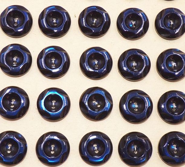 Alte Knöpfe schwarz blau 29 Stück true Vintage Knopf