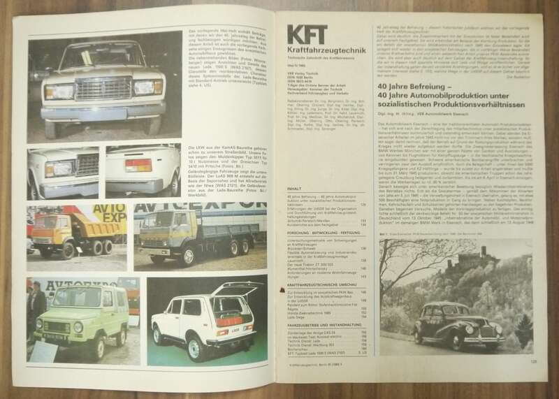 Heft Wartburg 353 Modell 1985 KFT Mai 85 Heft 40 Jahre Entwicklung in Eisenach
