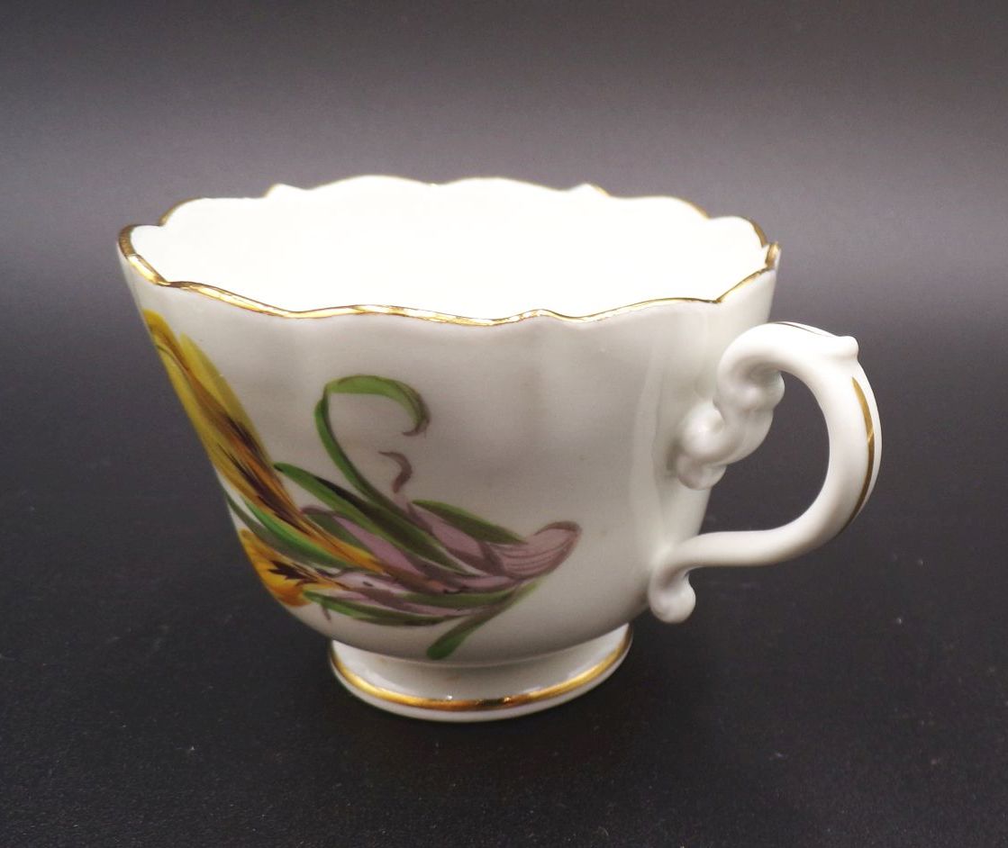 Altes Meissen Porzellan Gedeck 3teilig gelbes Krokus Altes Meissen Porzellan Gedeck 3teilig gelbes Krokus