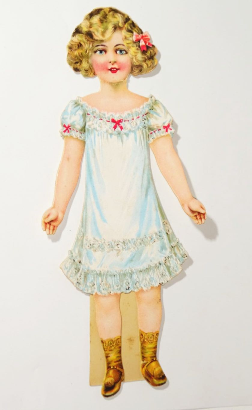 Spear Nürnberg Püppchens Garderobe Anziehpuppe Pappe um 1910