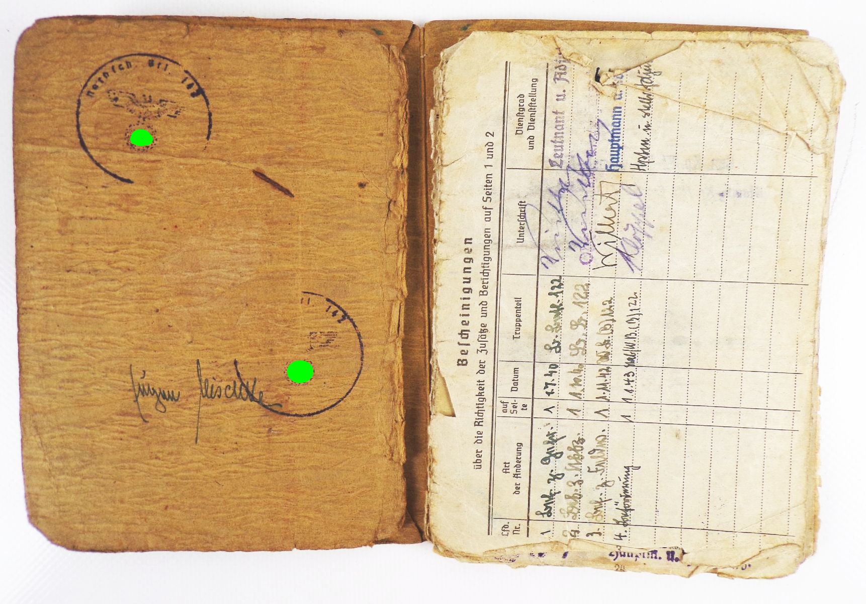 Soldbuch 2 WK Panzergrenadier 