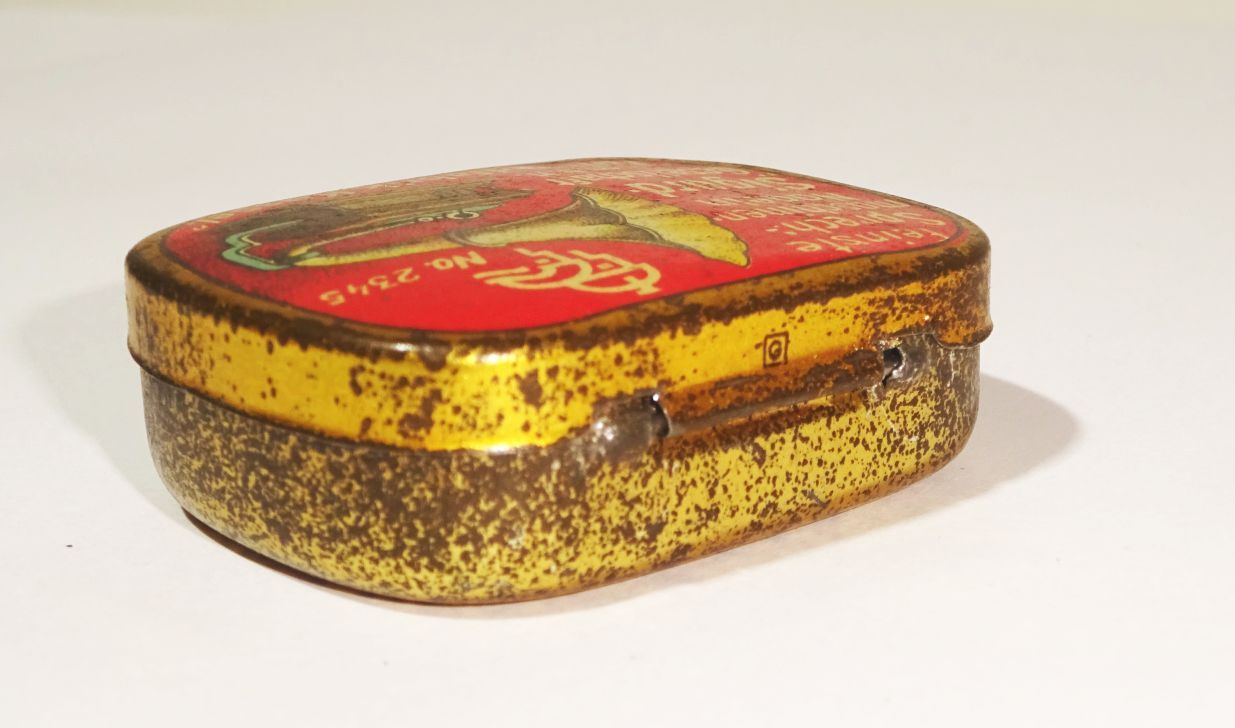 Alte Sigurd Nadeldose Grammophon Nadeln needles Fahrradfabrik Kassel Blechdose 