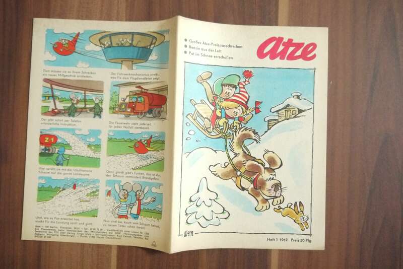 Atze 1969 Kinderzeitschrift DDR Heft Comic Großs Atze Preisausschreiben