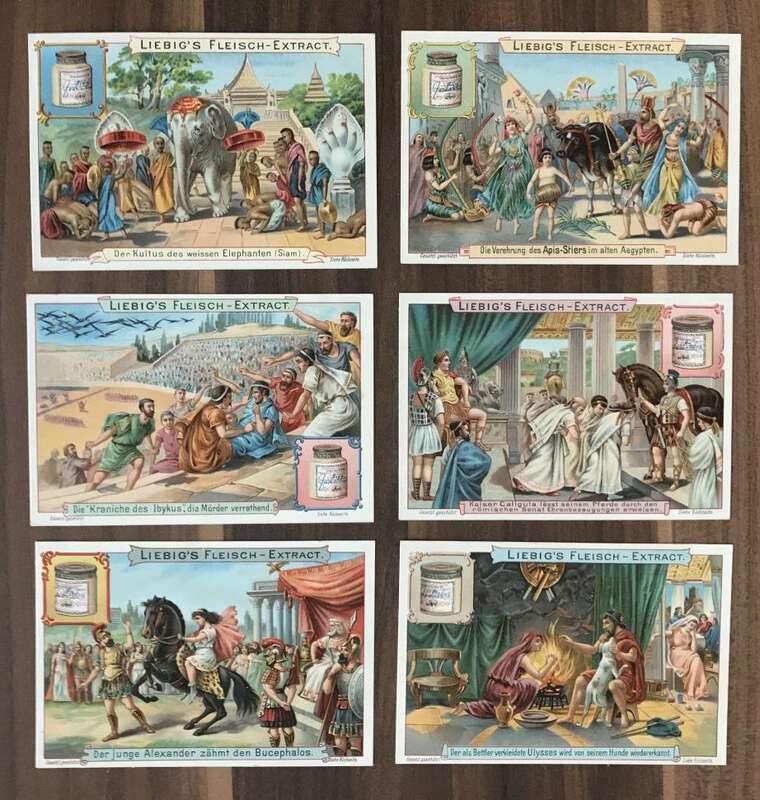 Liebig Serie Nr 613 Tiere II Sammelbilder 6 Stück Liebigbilder