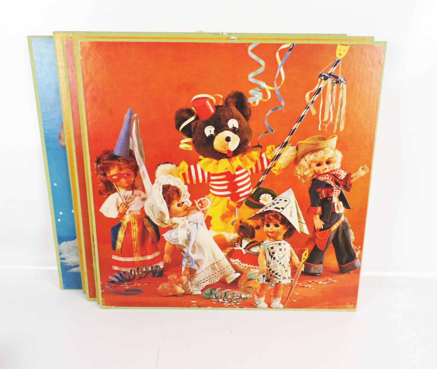 Sonneberger Puppen DDR Bildtafeln 12 Stück Kinderkarten Museum Deko