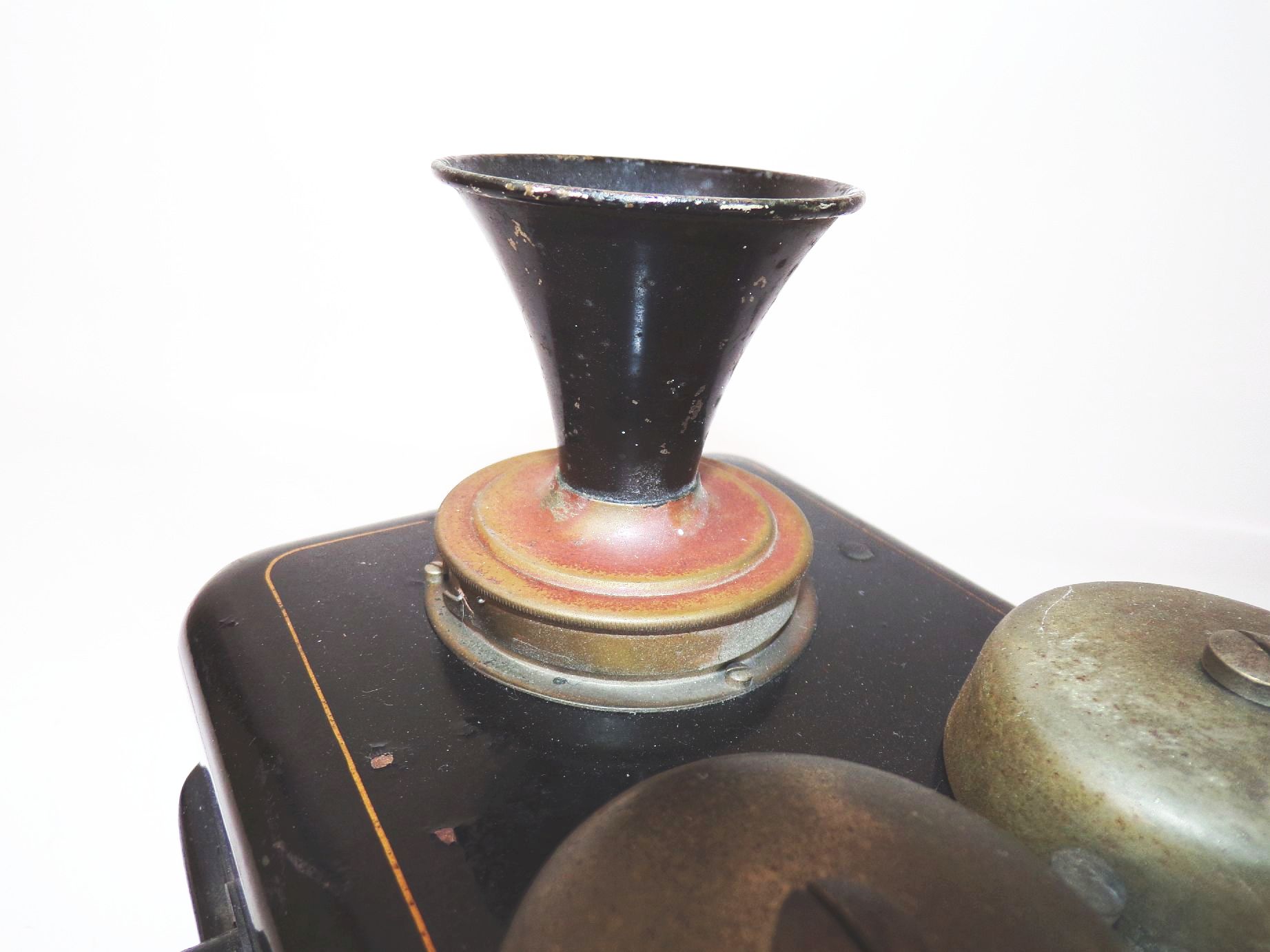 Altes Kurbeltelefon Schwarz Wandtelefon Deko Telefon