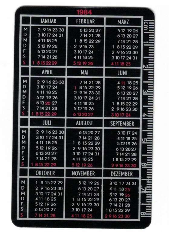 Metall Taschenkalender DDR 1984 Modern Leicht Komplett Metallbau 