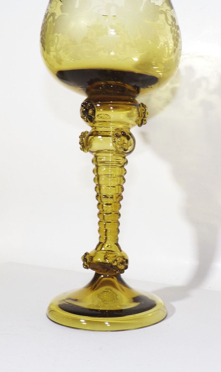 6 alte schöne Weingläser Lauscha Weinglas 