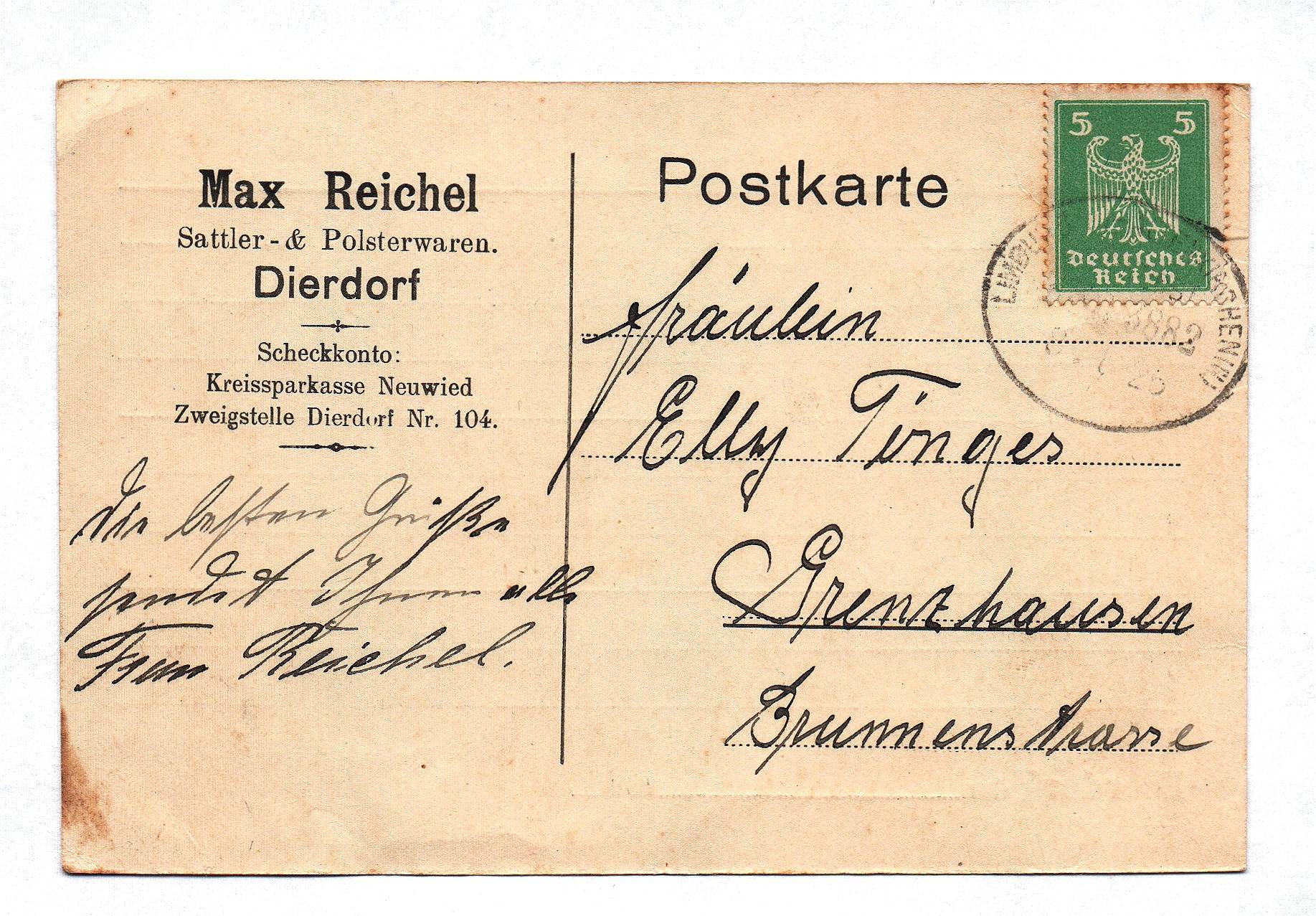 Ak Dierdorf Rheinland-Pfalz 1925