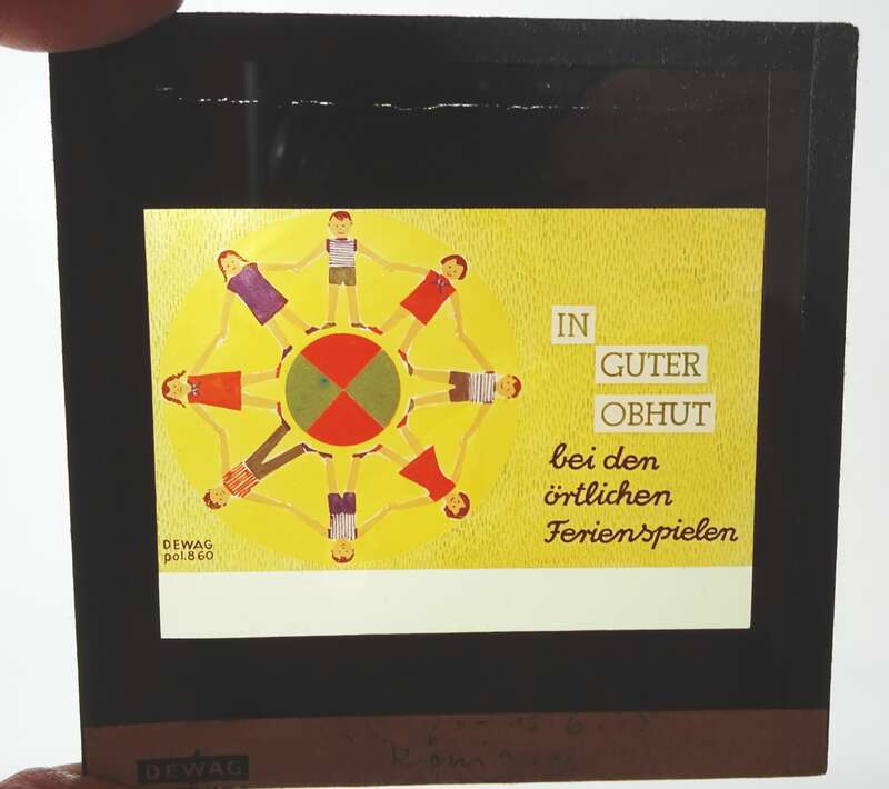 DEWAG Kino Dia 10 Stück Kinder Pädagogik Erziehung Glas Sammler Reklame