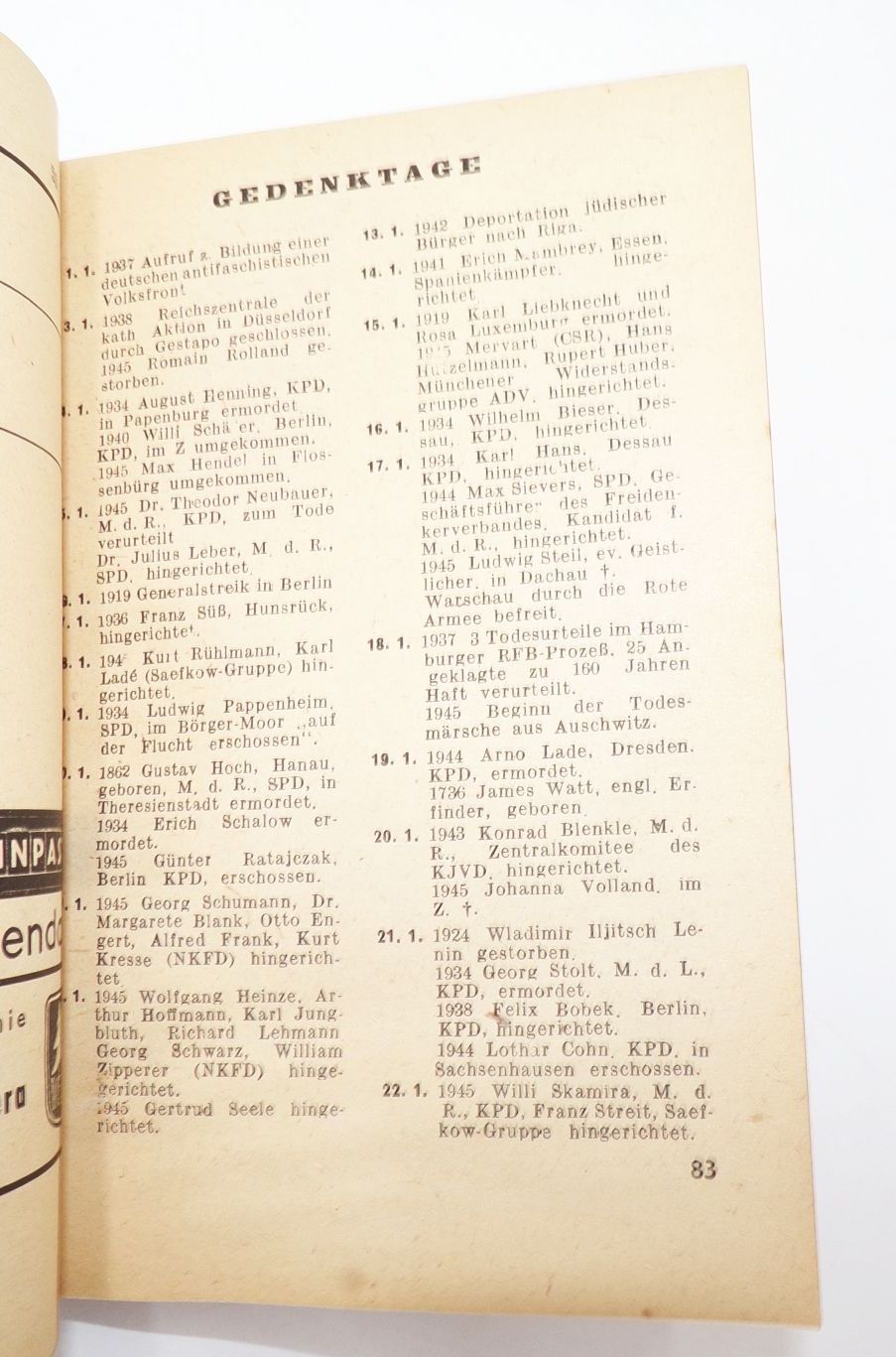 VVN Jahrbuch 1950 selten