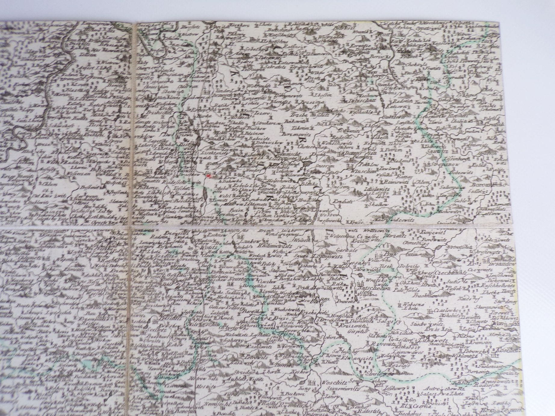 Le Royaume De Boheme 7 Kupferstich Landkarten um 1760 Böhmen