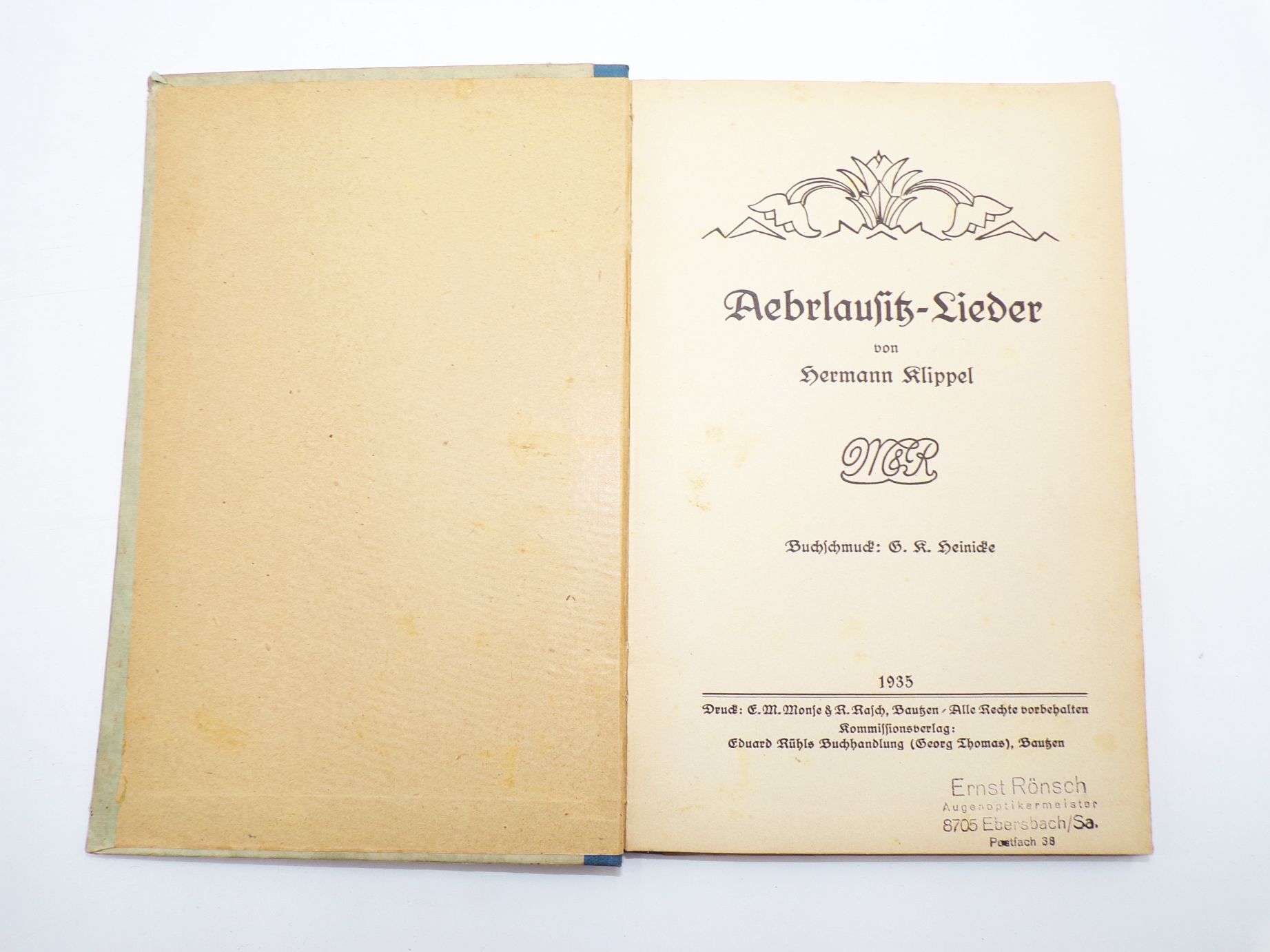 Aebrlausitz Lieder 1935 Hermann Klippel 