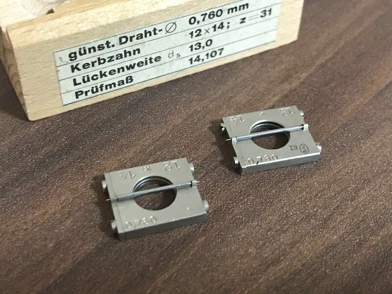 Kurzmessdraht DDR Halter Gewinde Gewindemessdraht Paar 0,577mm bis 2,046mm