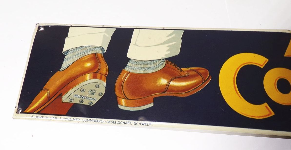 Altes Blechschild Continental Absätze Enorm haltbar 1930er tolle Farben