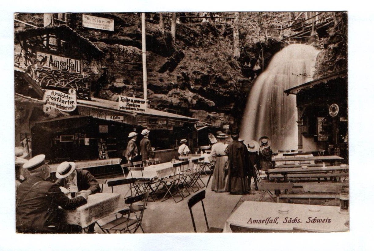 Ak Amselfall Sächsische Schweiz Wasserfall Ak Amselfall Sächsische Schweiz Wasserfall