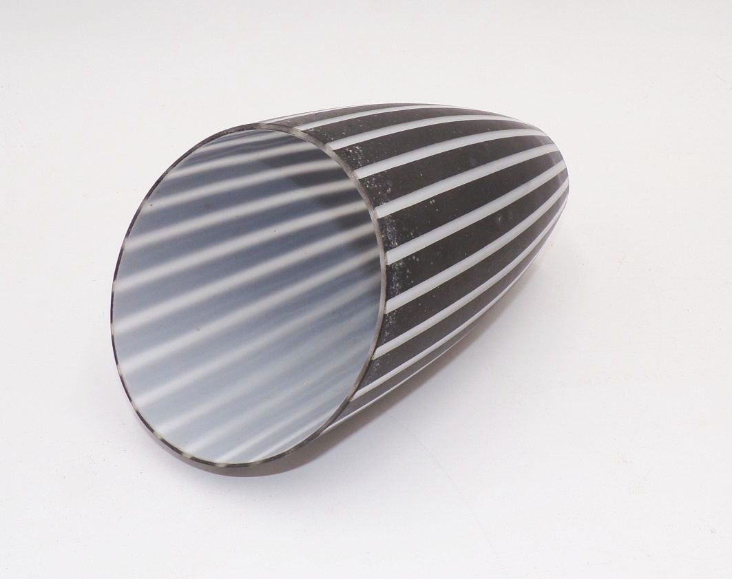 Alter Lampenschirm Tütenlampe Schwarz Weiß 50er 60er Jahre 