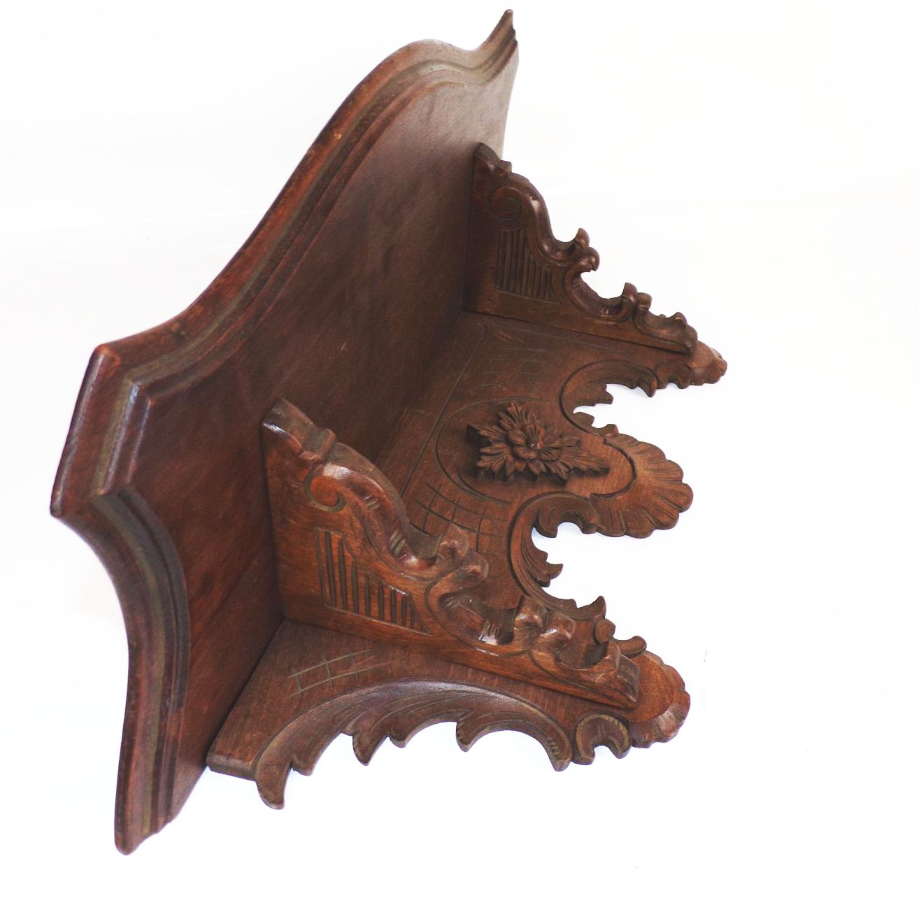 Altes Regal Holz Gründerzeit um 1890 Bücherregal 50 x 20 cm Antik Altes Regal Holz Gründerzeit um 1890 Bücherregal 50 x 20 cm Antik