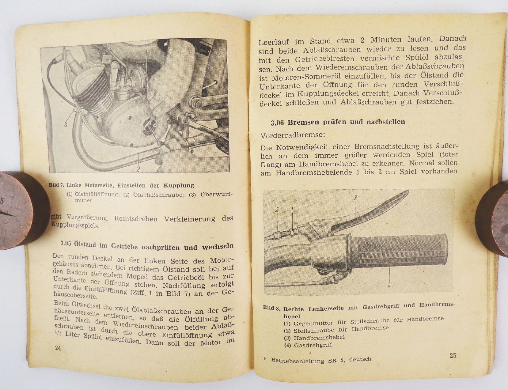 Betriebsanleitung Simson Moped SR2E Ausgabe 1958 Original