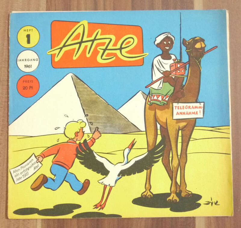 Atze der Fund im Wüstensand Heft 1 Jahrgang 1961 DDR Comic