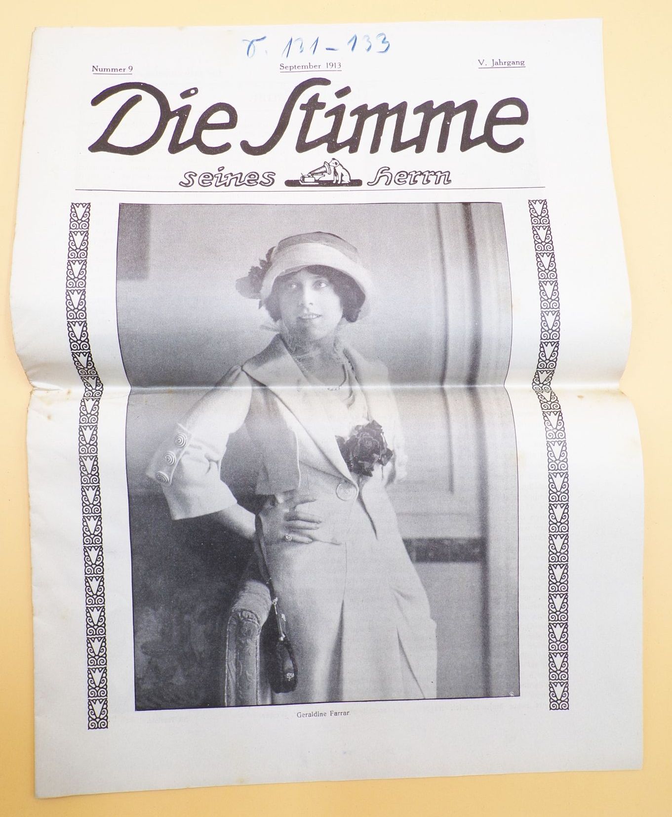 Die Stimme seines Herrn 1913 Nummer 9 Zeitung