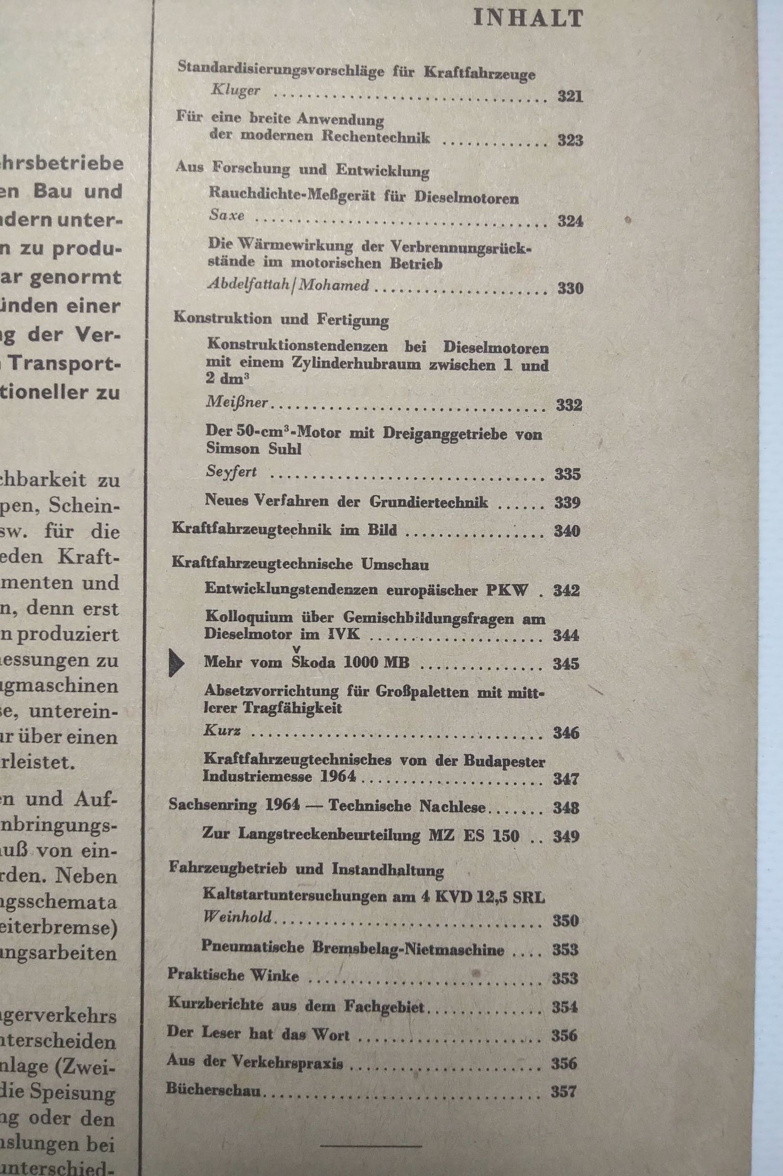 Kraftfahrzeugtechnik Zeitschrift DDR 1964 Nr 9 B1000 Kombiwagen