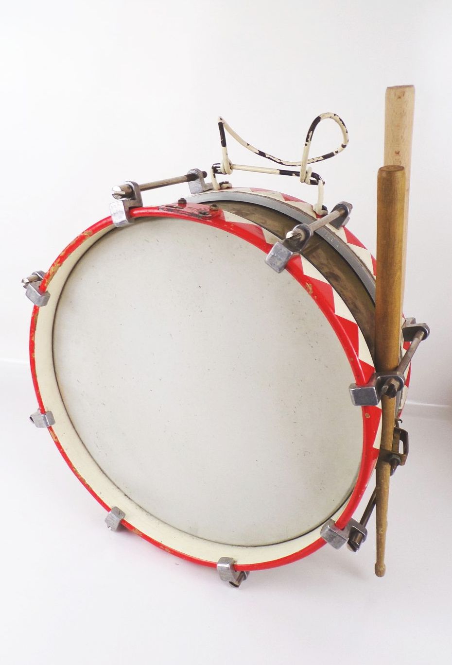 Alte Marschtrommel mit Zubehör Trommel 