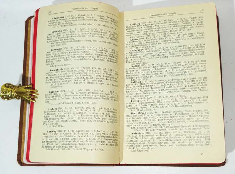 Ostpreußisches Hengstbuch Band II Trakehner Pferde 1936