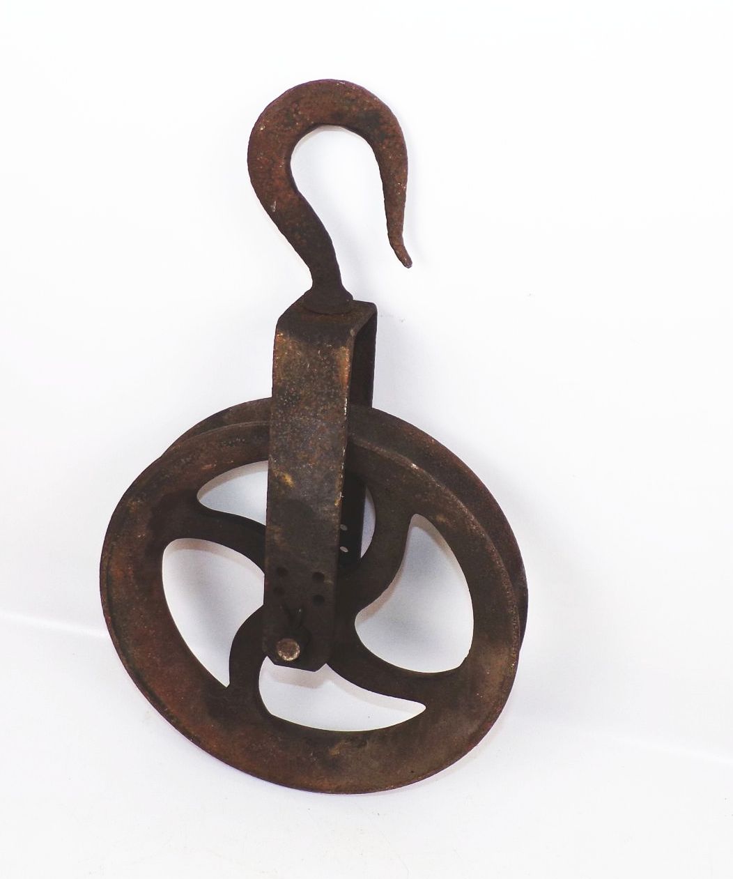 Alter Flaschenzug XL Seilwinde Umlenkrolle Deko