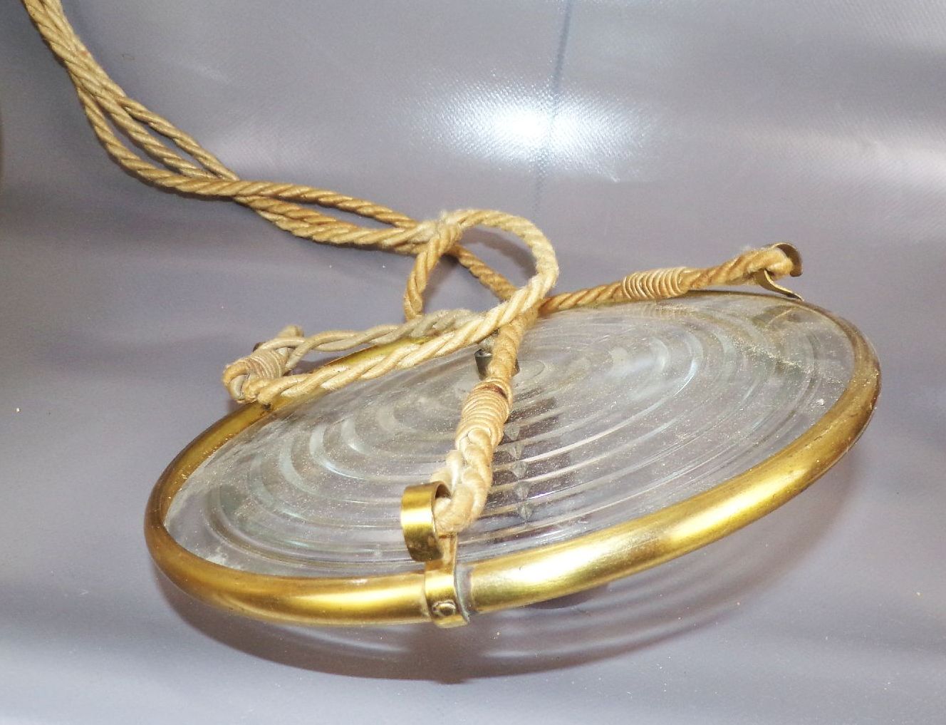 Alte Art Deco Pendelleuchte Deckenlampe E27 Glas Vintage