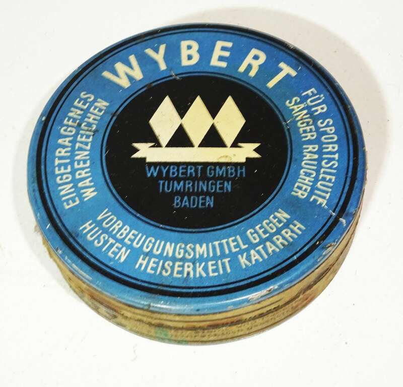 Alte Bonbondose Wybert Husten Heiserkeit Tumringen Baden 1930er 