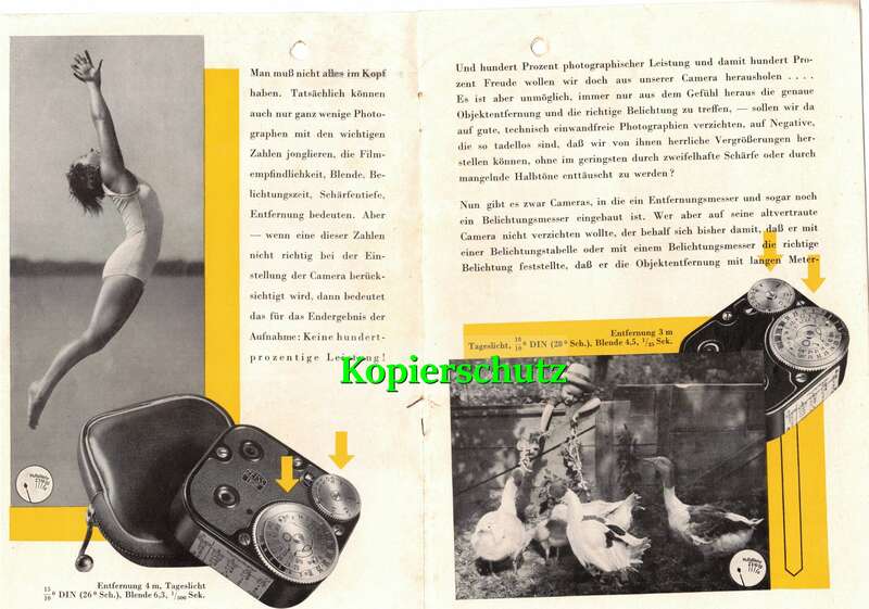 Werbe Prospekt Zeiss Ikon Ag Dresden Entfernungsmesser um 1935 