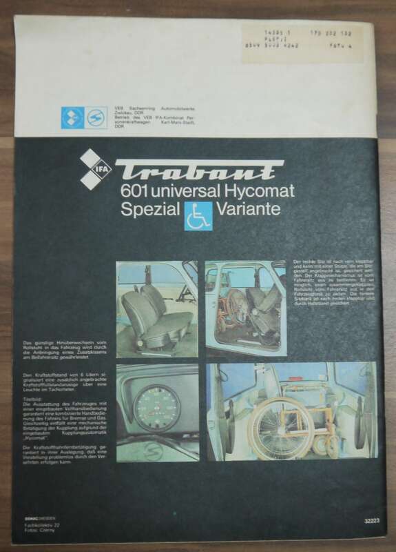 Zeitschrift DDR Zum Skoda Garde Januar 1982 KFT Neuheiten Frontantriebsmodell