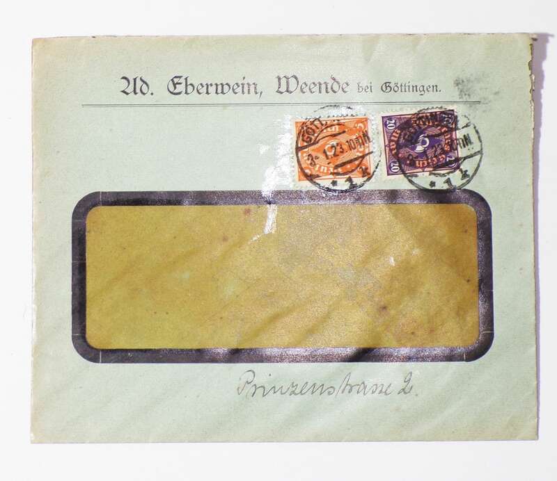 Brief Eberwein Weende bei Göttingen 1923 Firmenbrief 