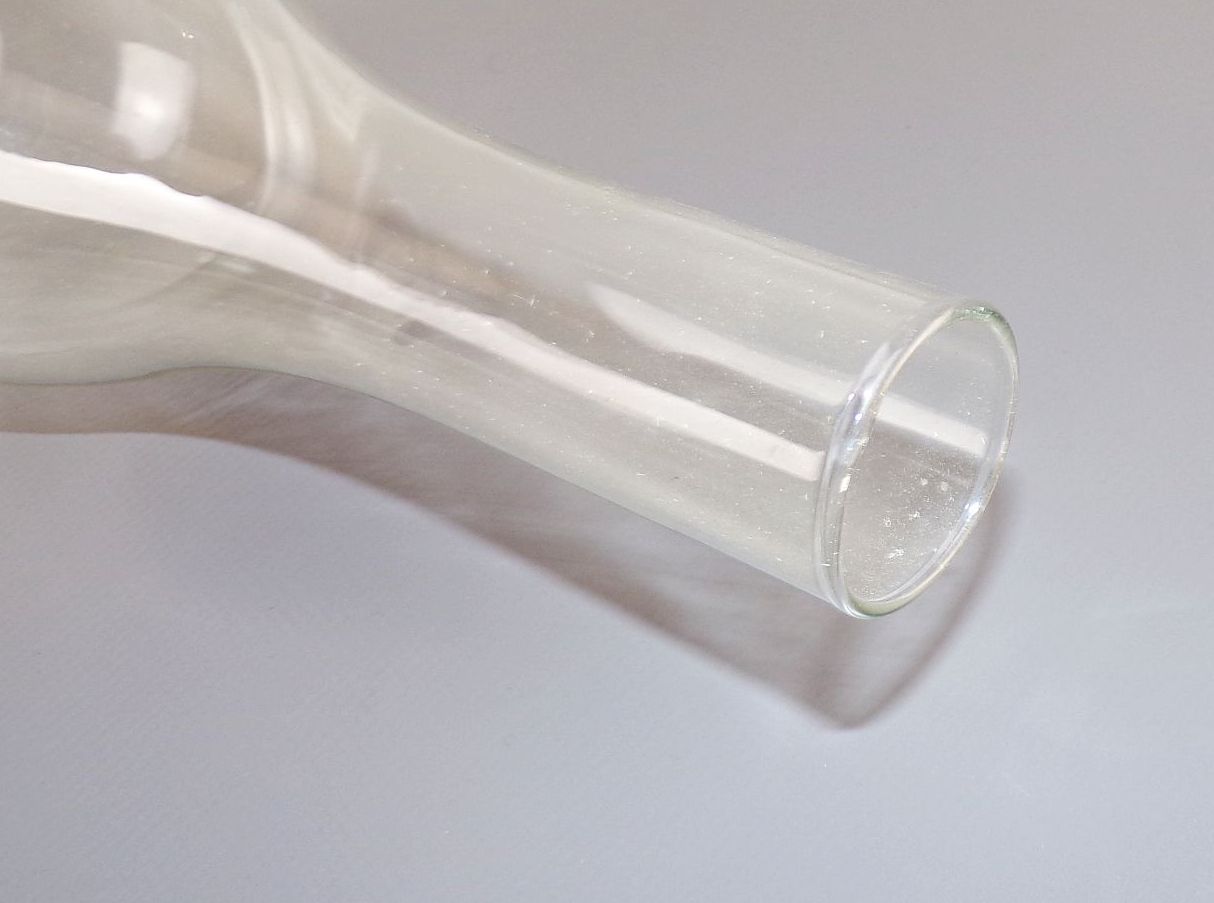 Alte Ersatzglas Glas Zylinder Aufnahme 50 transparent Petroleumlampe Öllampe