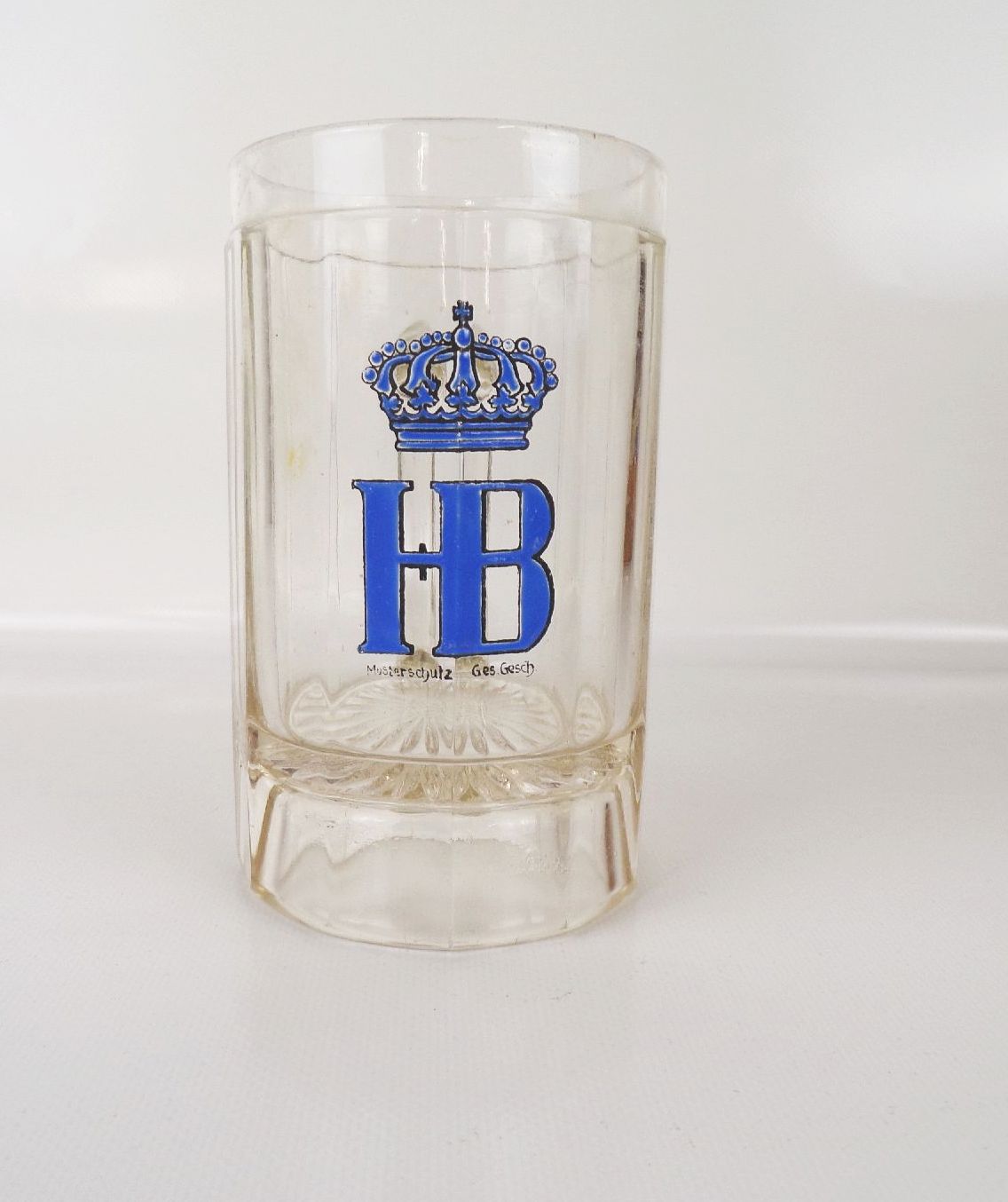 Altes Bierglas Hofbräu HB München Emaille Bayern Altes Bierglas Hofbräu HB München Emaille Bayern