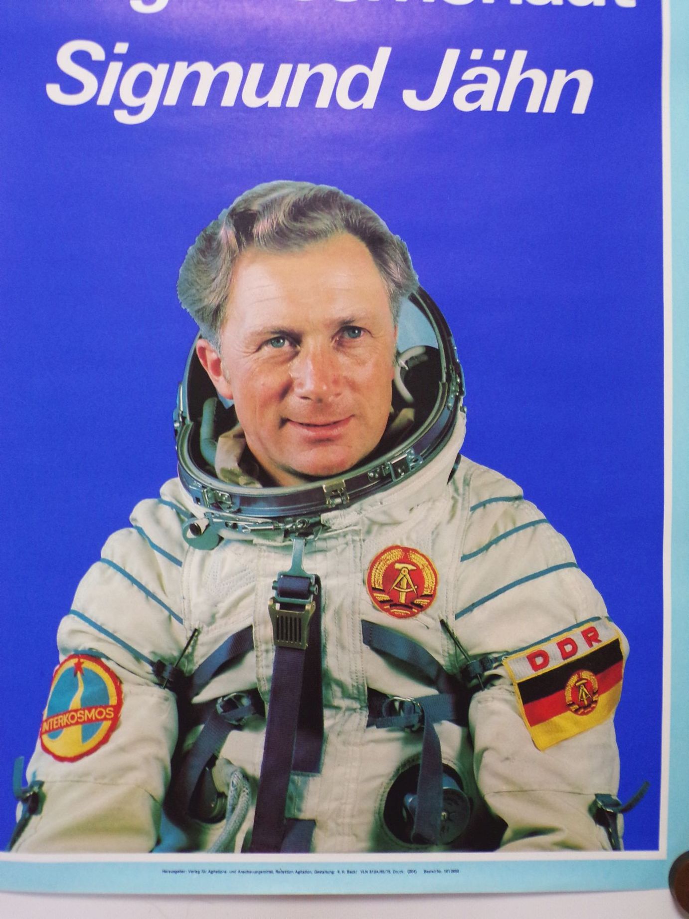 Plakat Unser Flieger Kosmonaut Sigmund Jähn 1978 Poster DDR Astronaut 