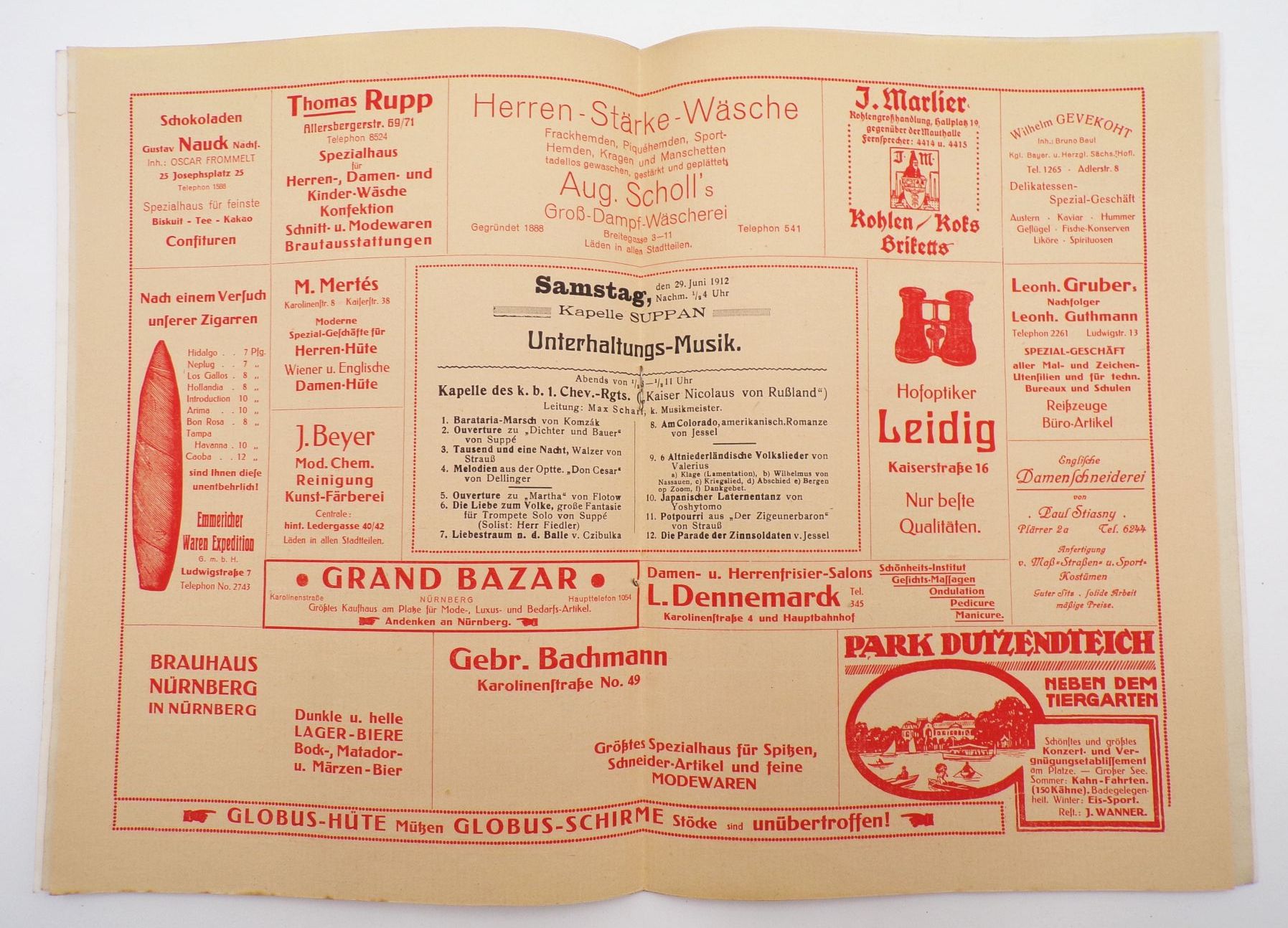 Tiergarten Zeitung Nürnberg 1912 Tiergarten Zeitung Nürnberg 1912