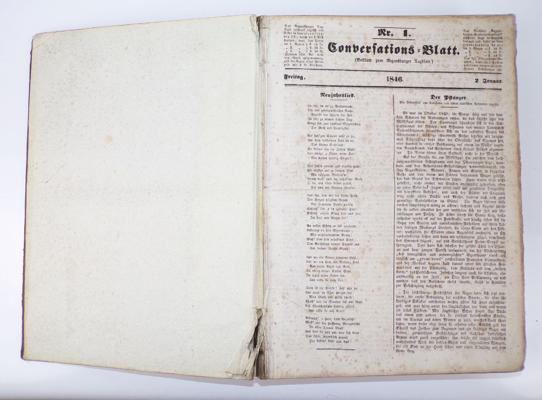Conversationsblatt Regensburg 1846 kompletter Jahrgang antike Zeitung Conversationsblatt Regensburg 1846 kompletter Jahrgang antike Zeitung