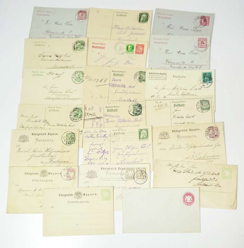 Konvolut Briefe Ganzsachen Bayern vor 1945 