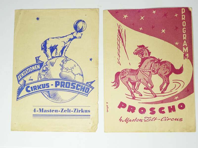 Zirkus Proschno Programm Prospekt 1958 1963 Circus