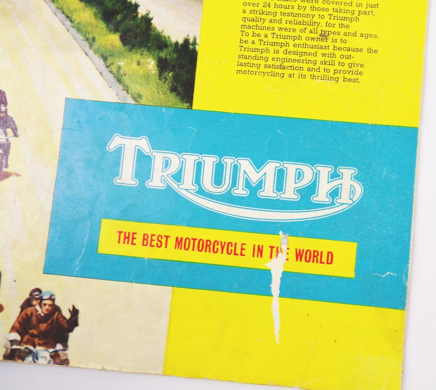 Triumph Motorrad Prospekt 1959 motorcycle Oldtimer 