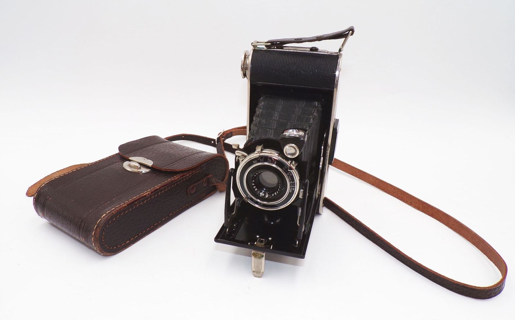 Agfa Billy Record mit Tasche Antik Kamera Klappkamera Requisit Deko