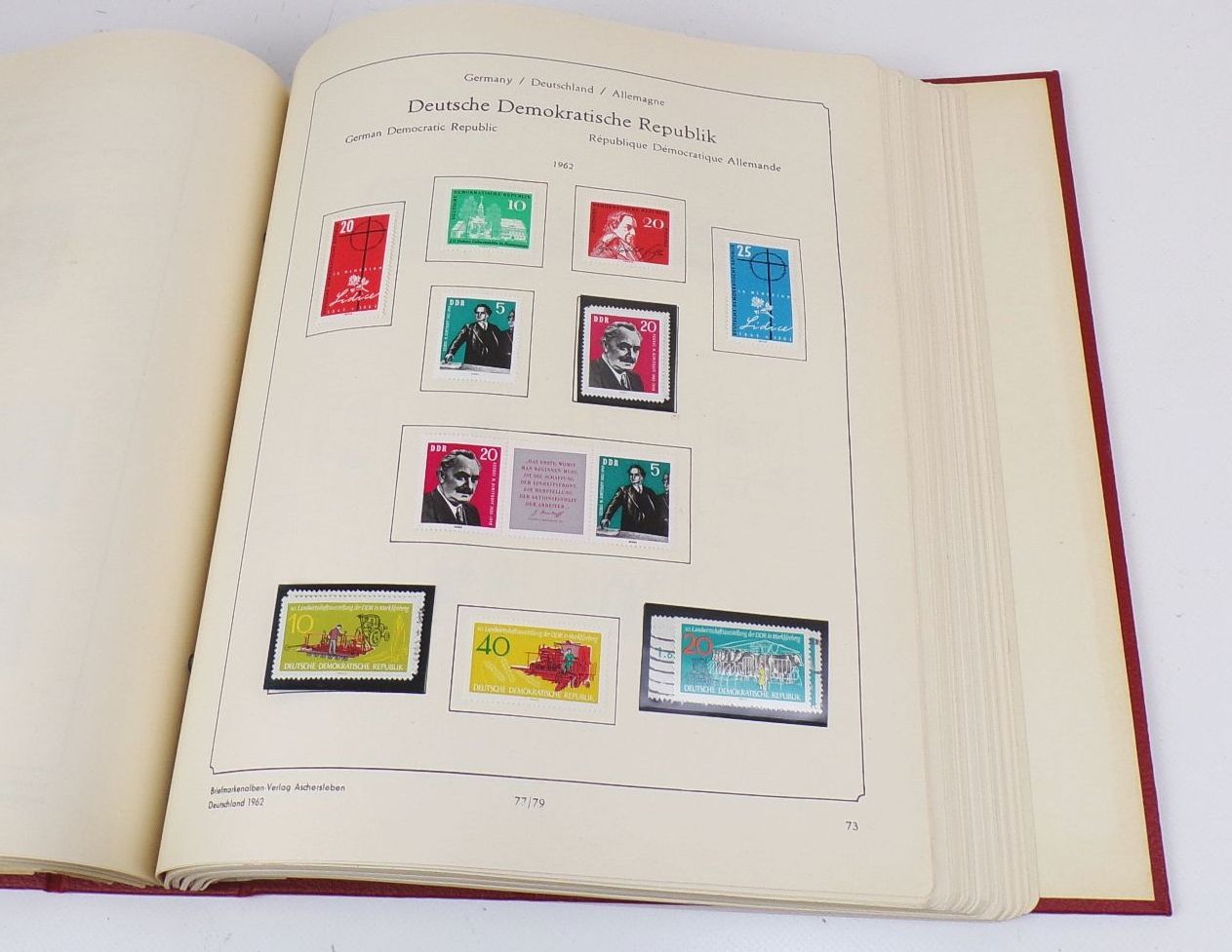 Kabe Album SBZ DDR 1949 bis 1968 Briefmarken Mao Schiller Köpfe